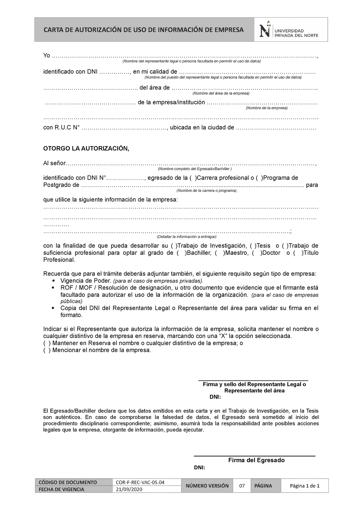 Carta-autorizacion-uso-informacion-empresa - CARTA DE AUTORIZACIÓN DE ...