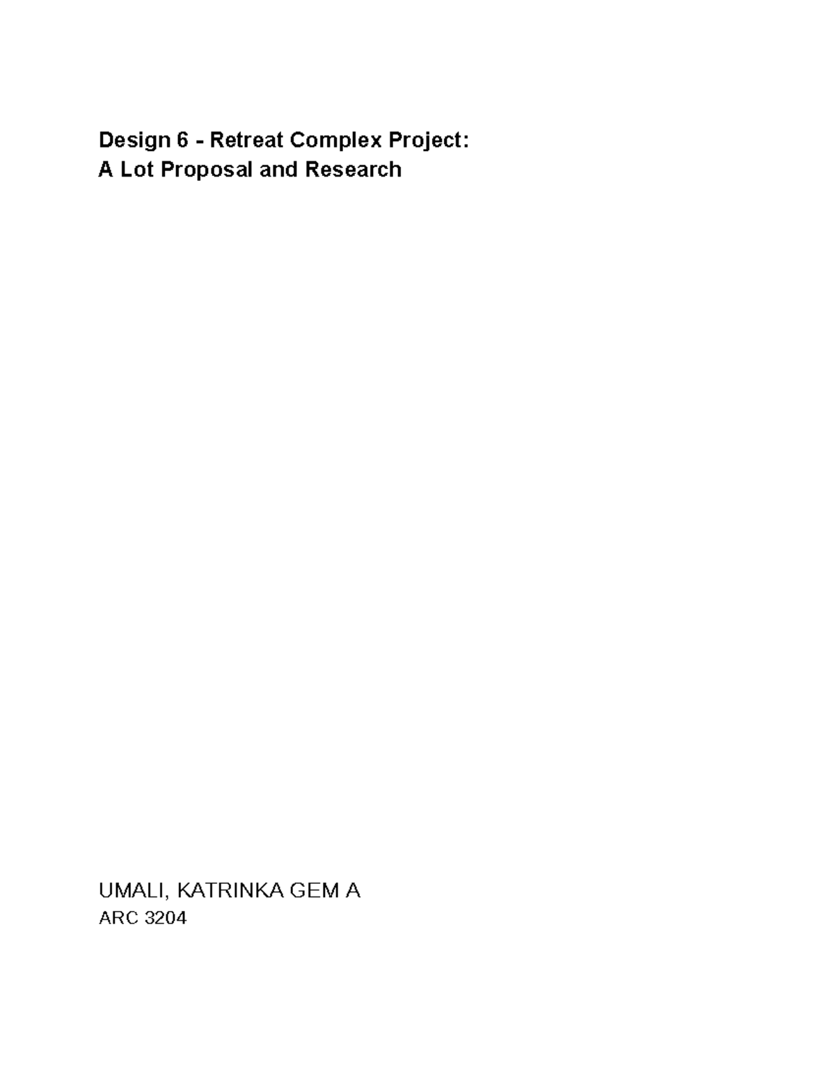Design-VI-LOT- Proposal- Umali-3204 - Design 6 - Retreat Complex ...