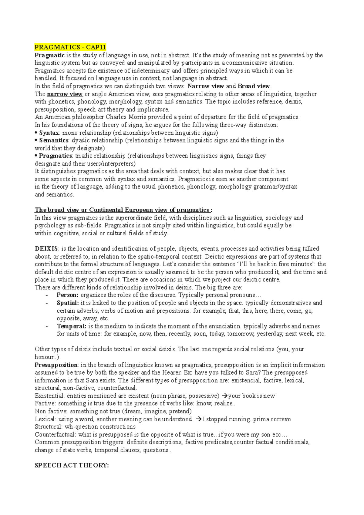 Description CAP 11 24 25 PRAGMATICS CAP Pragmatic is the study of