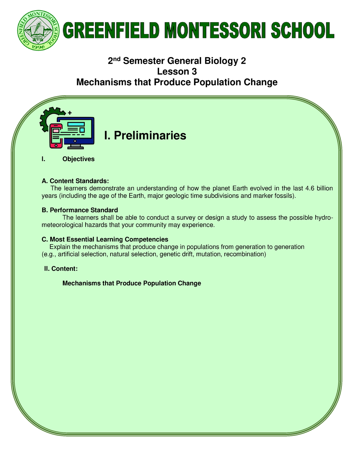 Bio-2-lesson-3 - Hzysbsbhbsbs - 2 Nd Semester General Biology 2 Lesson ...