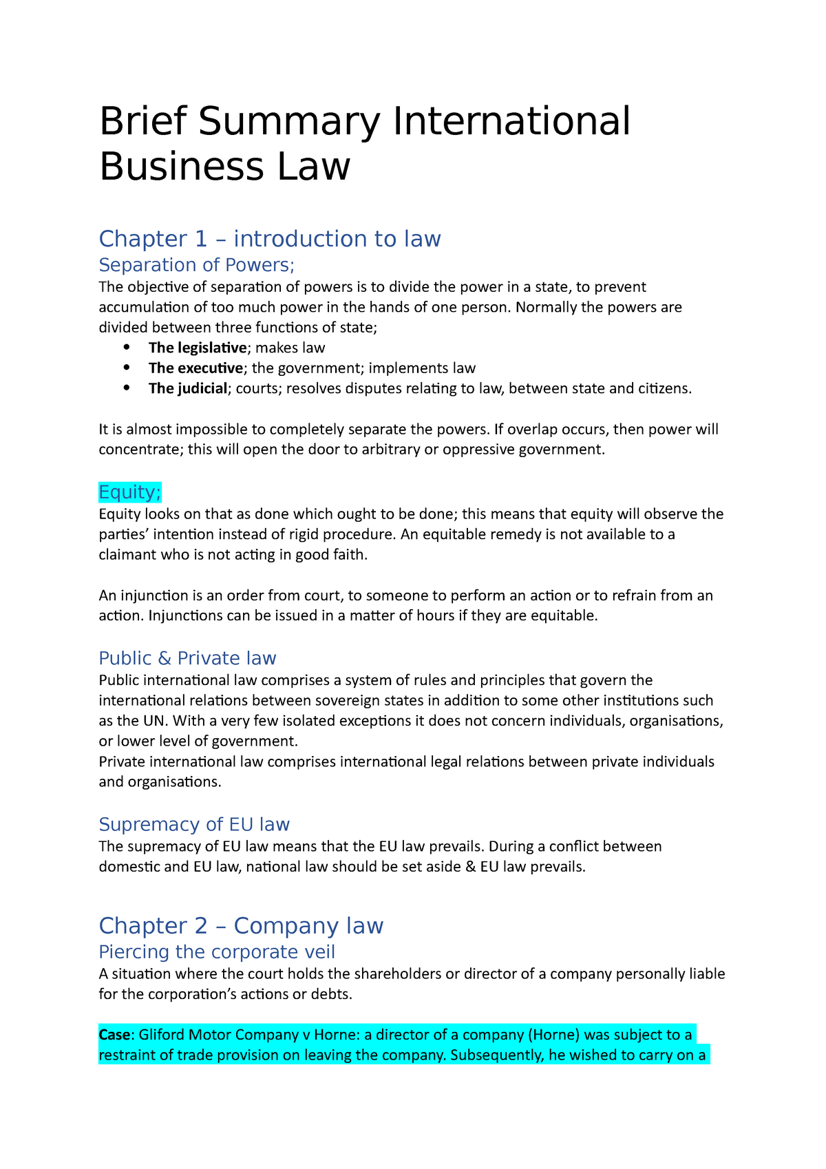 international business law dissertation