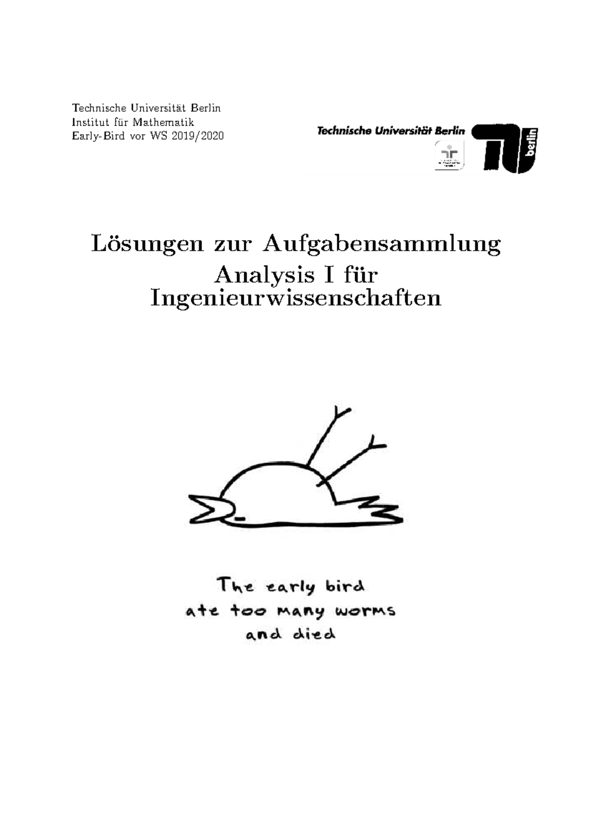 Analysis I Und Lineare Algebra Für Ingenieurwissenschaften