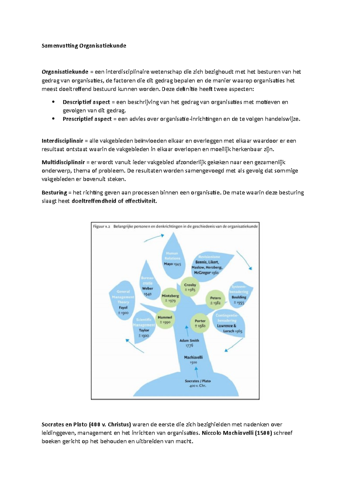 Samenvatting Organisatiekunde - Deze Definitie Heeft Twee Aspecten ...