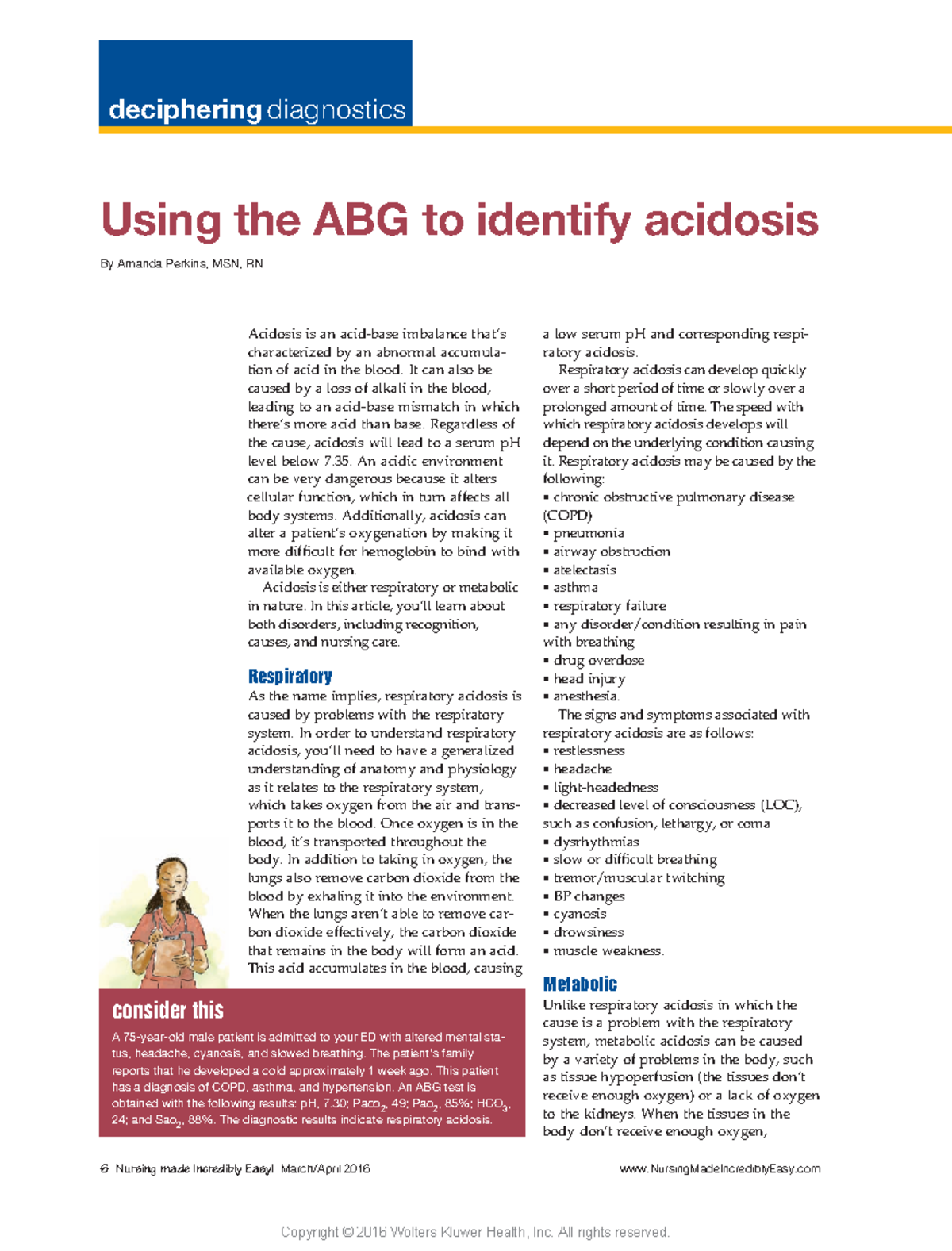 Med Surg Made Easy ABG and acidosis 6 Nursing made Incredibly Easy