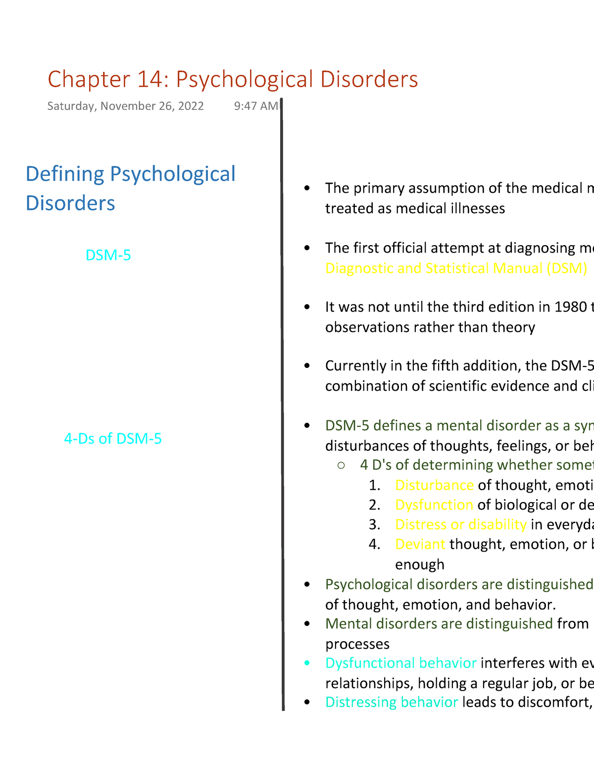 case studies on psychological disorders