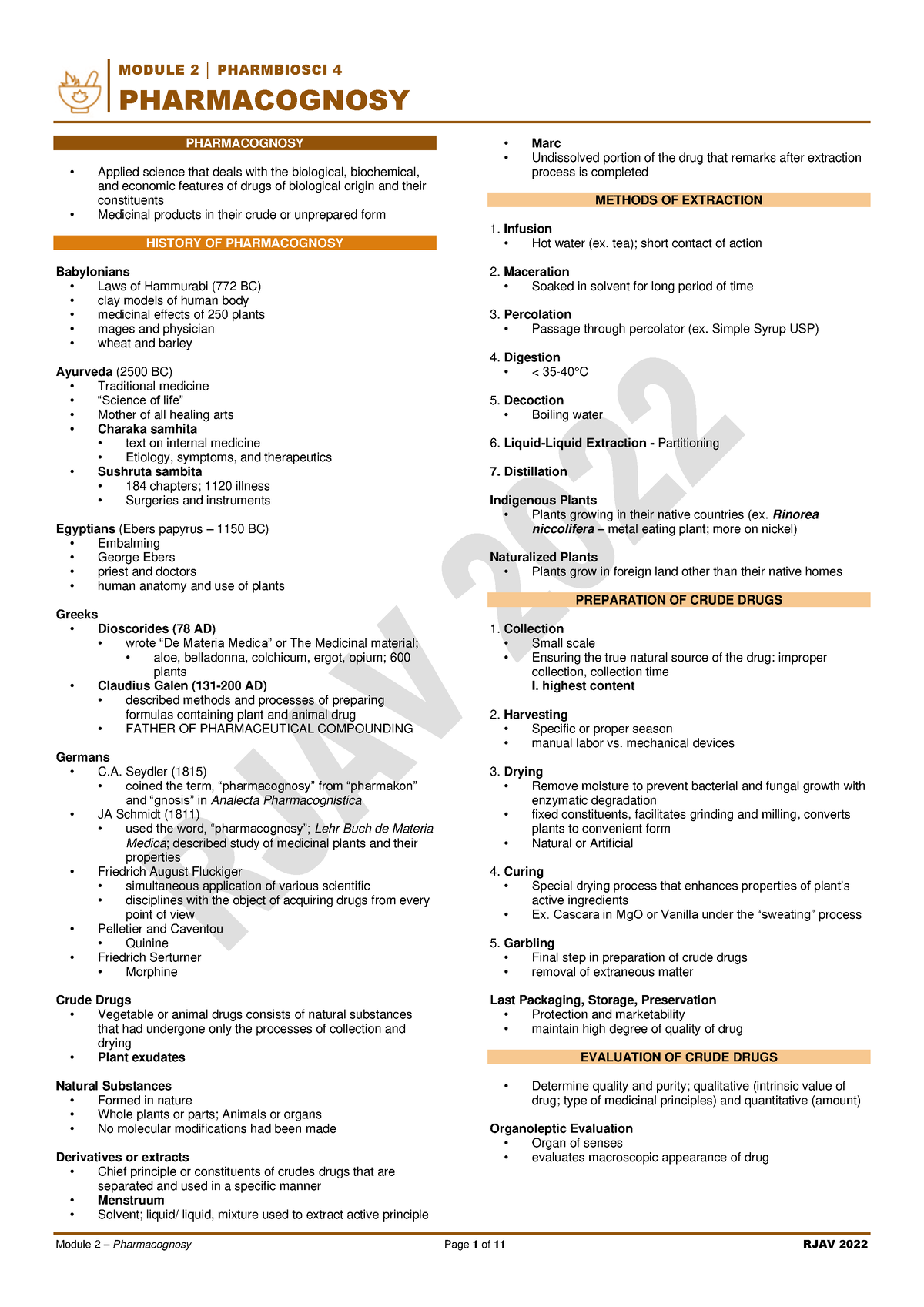 2.2 Pharmacognosy - NOTES FOR PHARMA - MODULE 2 │ PHARMBIOSCI 4 ...