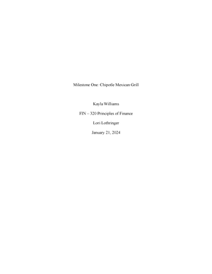 FIN 320 Final Project Two Milestone - 5-2 Final Project Two Milestone ...