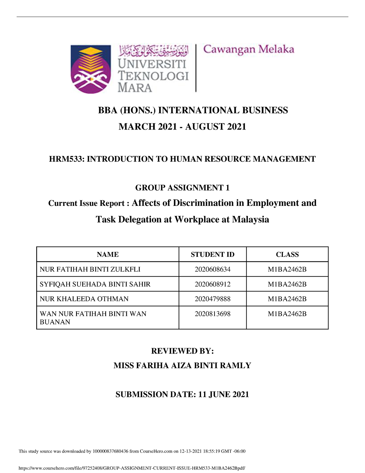 hrm533 group assignment 2