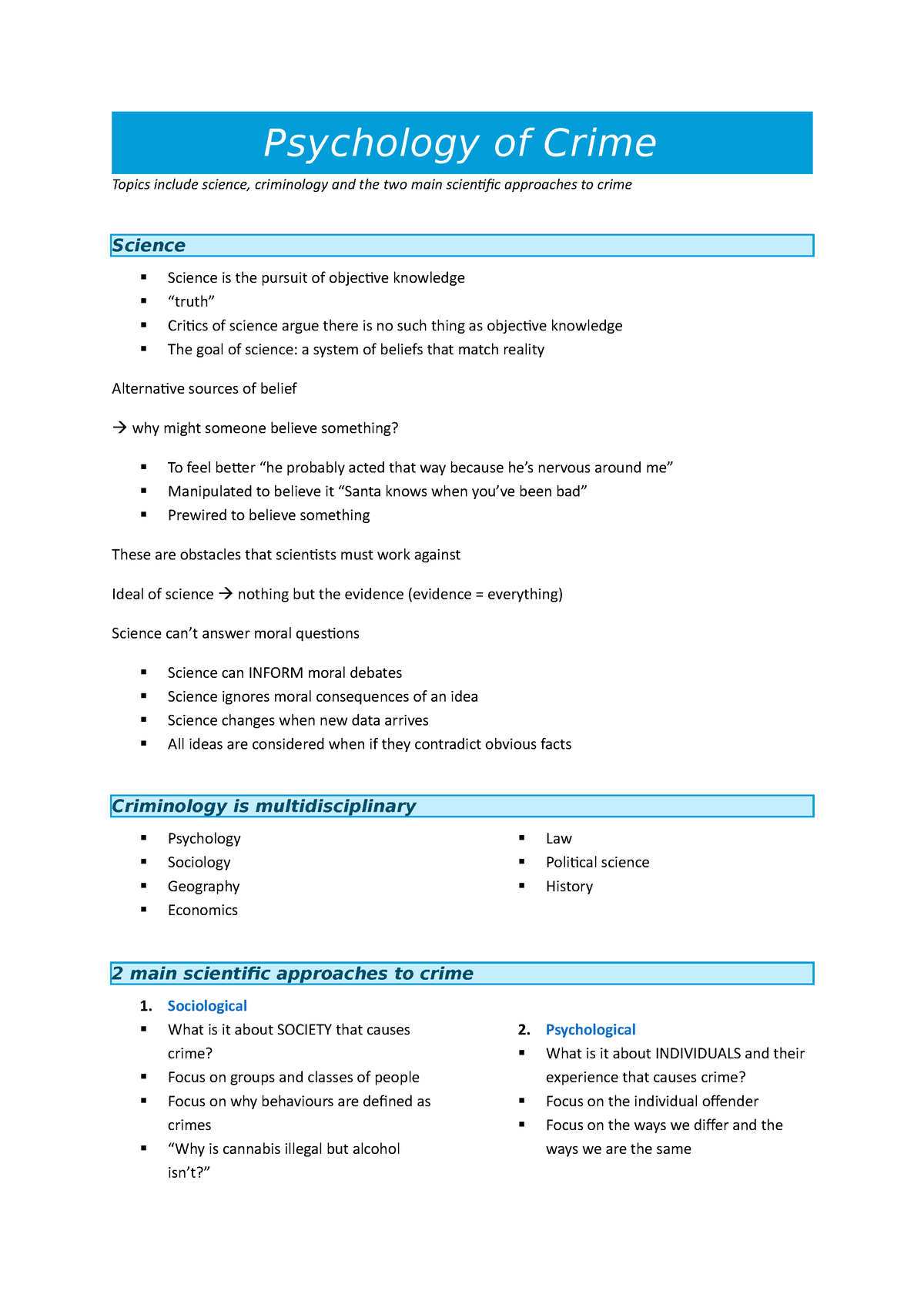 psychology of crime case study