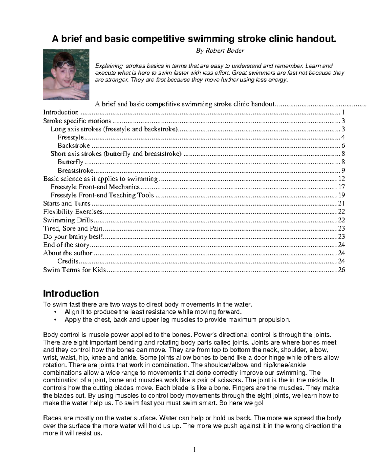 Swimming-Strokes - Contains the notes Abt strokes in swimming - A brief ...