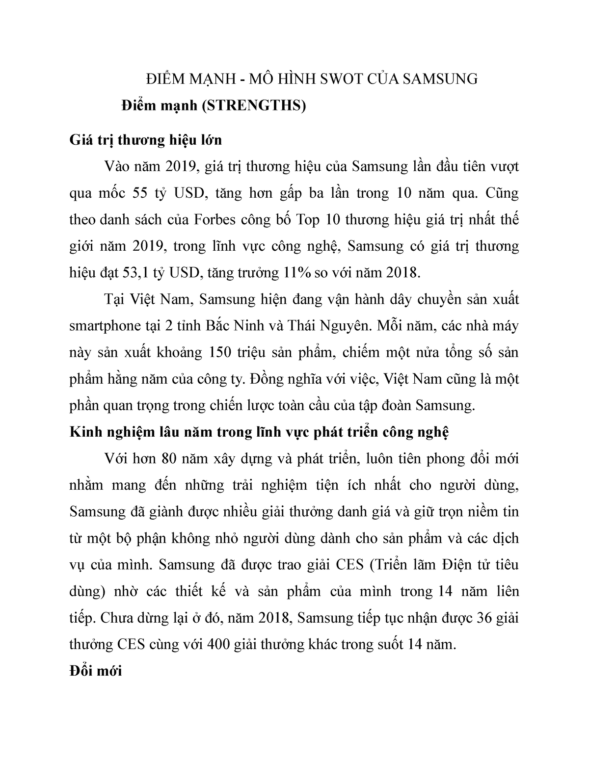 Ma trận SWOT của Samsung  Tổng hợp và phân tích chi tiết