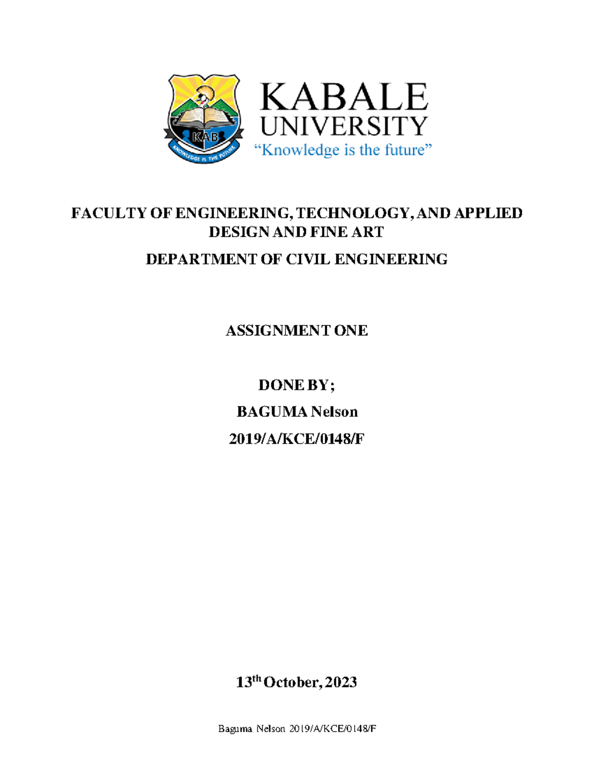 Baguma law - Useful notes - FACULTY OF ENGINEERING, TECHNOLOGY, AND ...