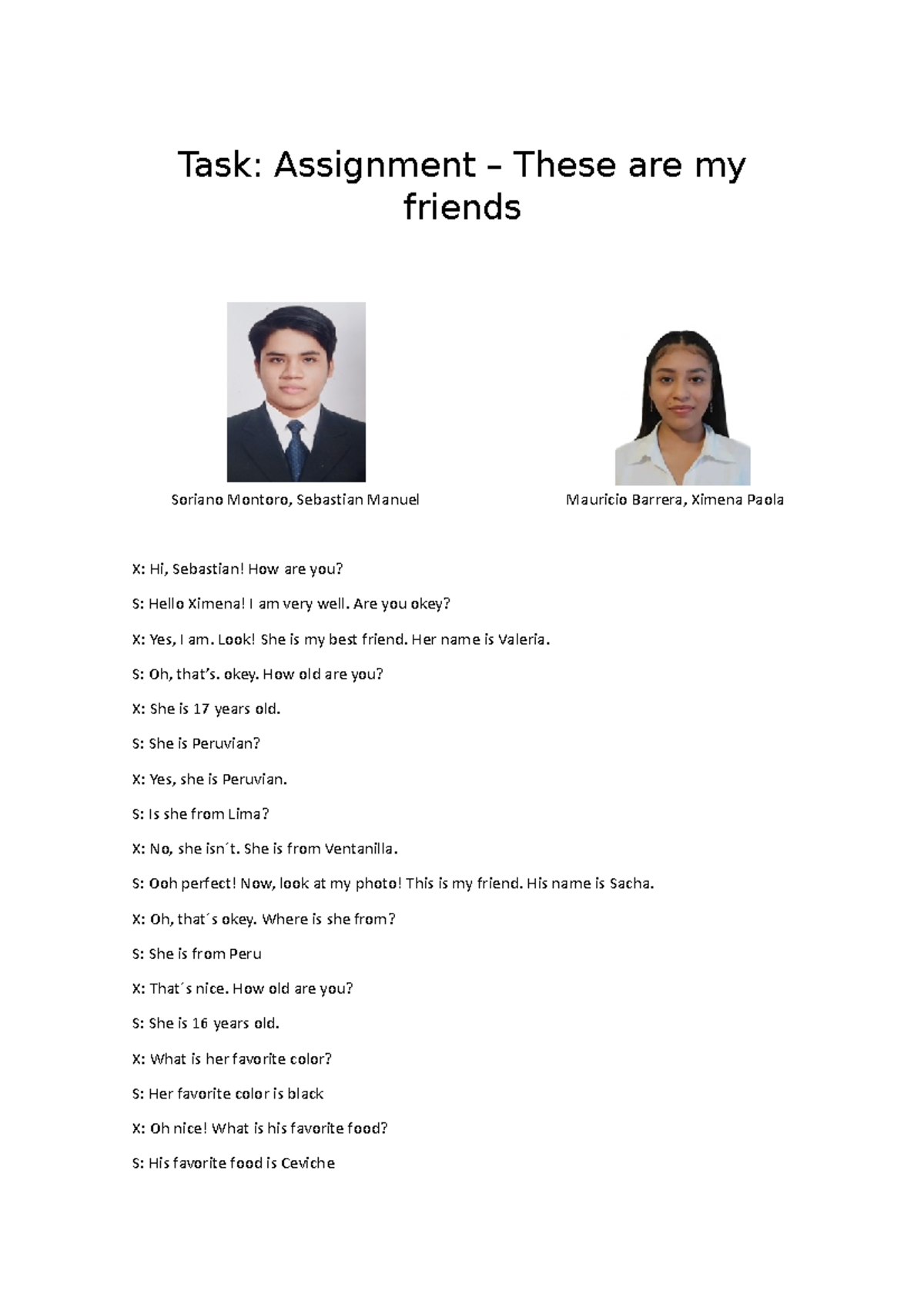 Conversation for TA1 - Tarea semana 1 - Task: Assignment – These are my ...