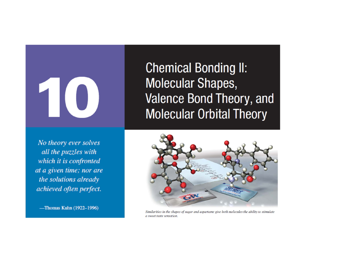 Chapter 10 L1 Vsepr Theory - Valence‐Shell Electron‐Pair Repulsion ...