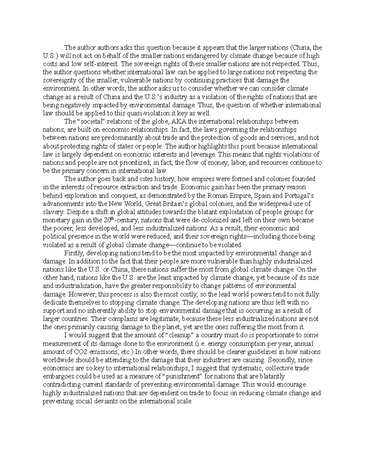 LSJ 200 Wk 9 Th Reading Assignment - The author authors asks this ...