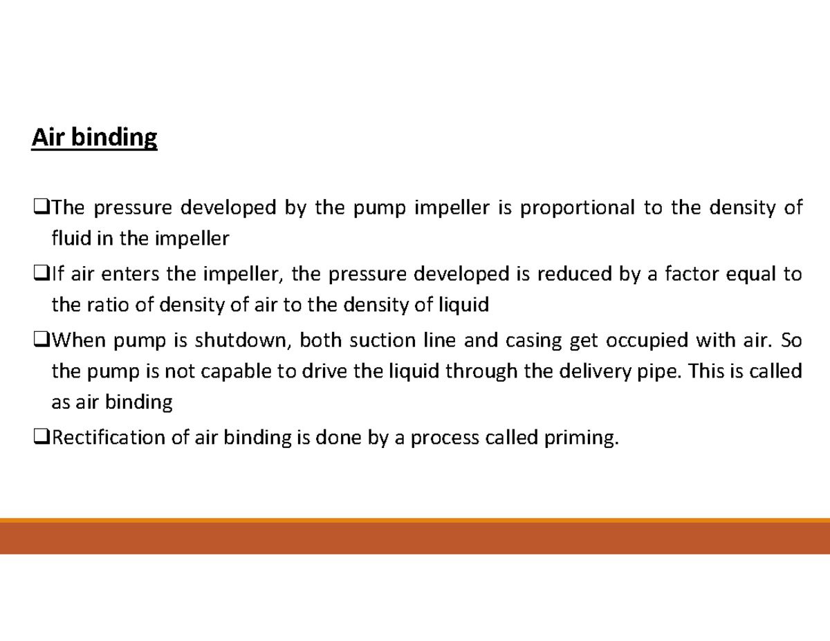 Pumps 2 - fluid mechanics notes - The pressure developed by the pump ...