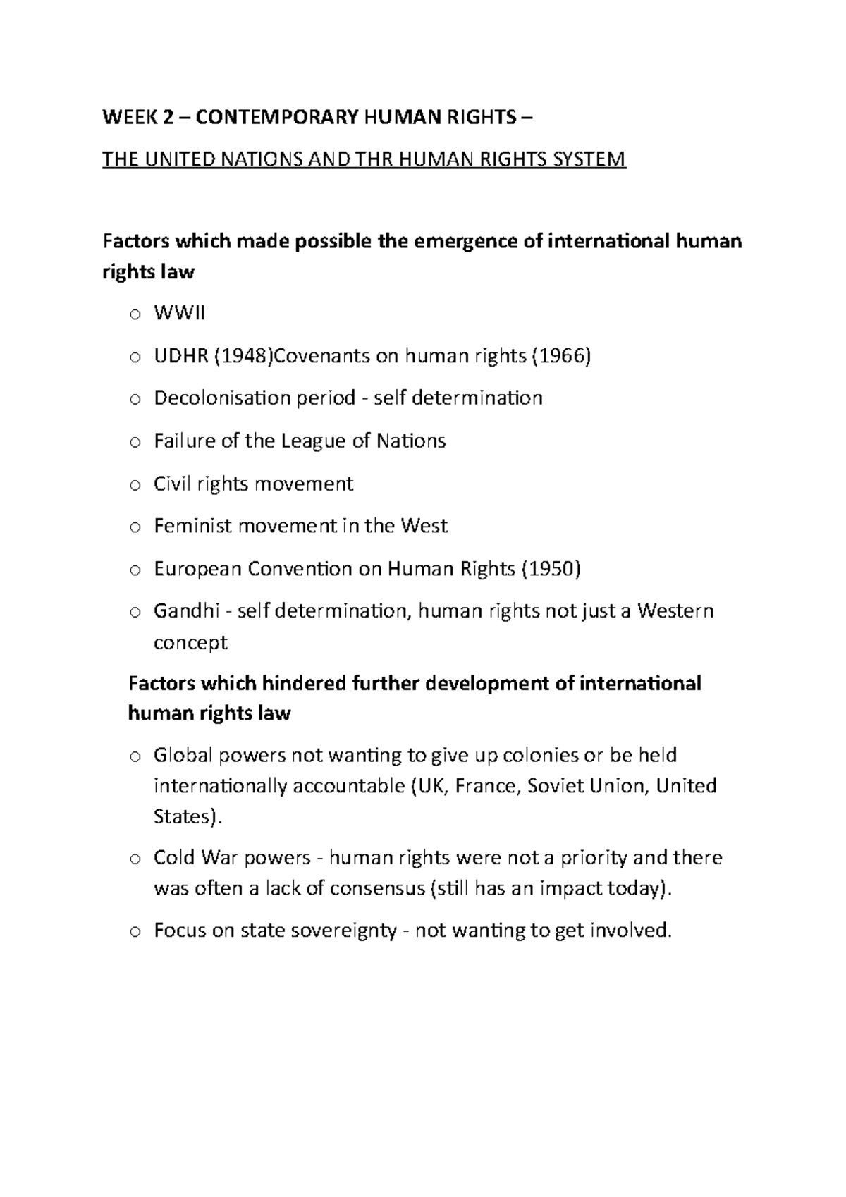 WEEK 2 lecture notes - Assignment tool - WEEK 2 – CONTEMPORARY HUMAN ...