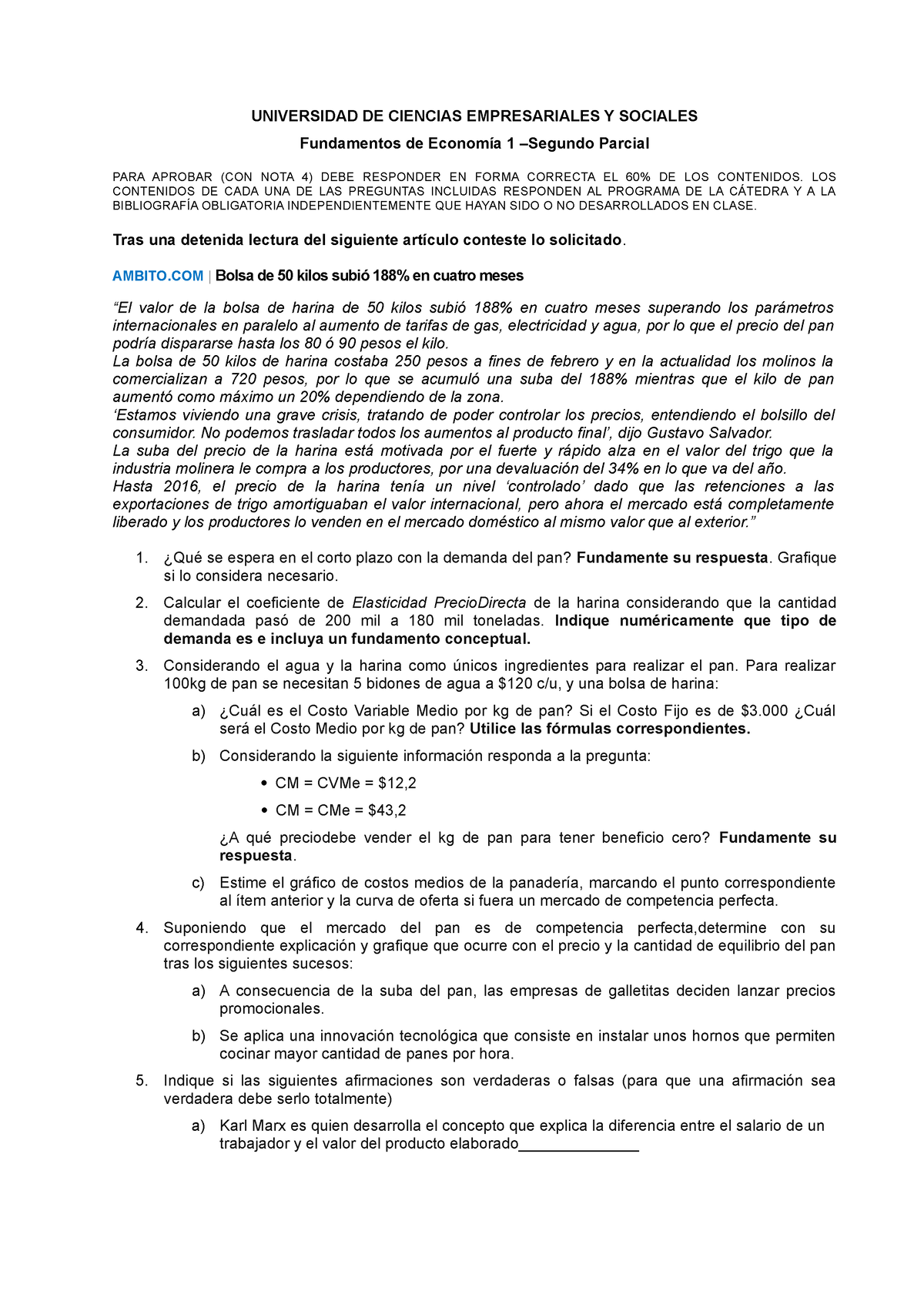 Segundo Parcial - Econom Ã A I - UNIVERSIDAD DE CIENCIAS EMPRESARIALES ...