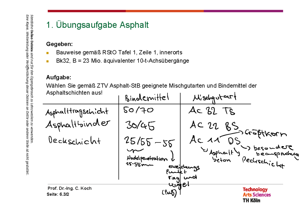 Formel Asphalt Berechnung