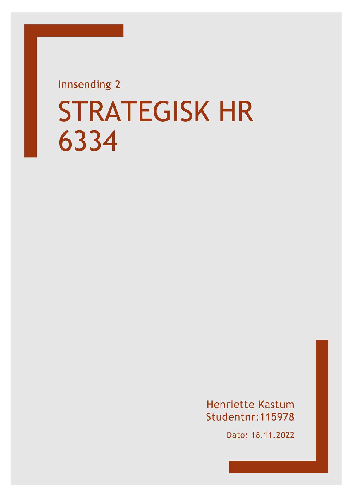 Innsending 2 Strategisk HR Henriette Kastum - Innsending 2 STRATEGISK ...