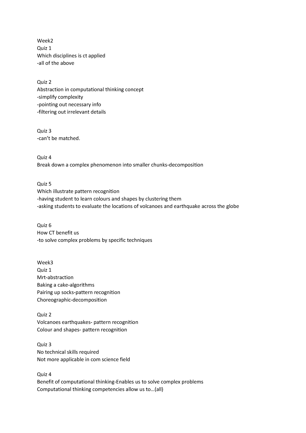 CC0002 LAMS Answer Key - Week Quiz 1 Which disciplines is ct applied ...