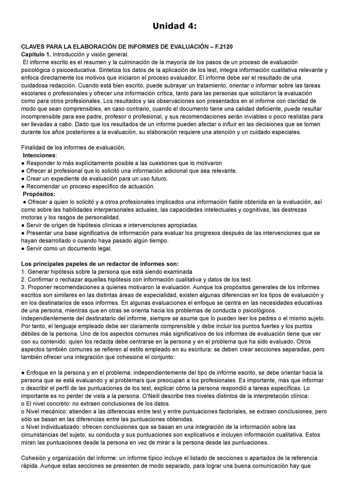 Uni 4 Instru 1 - Resumen De La Unidad 4 - Unidad 4: CLAVES PARA LA ...