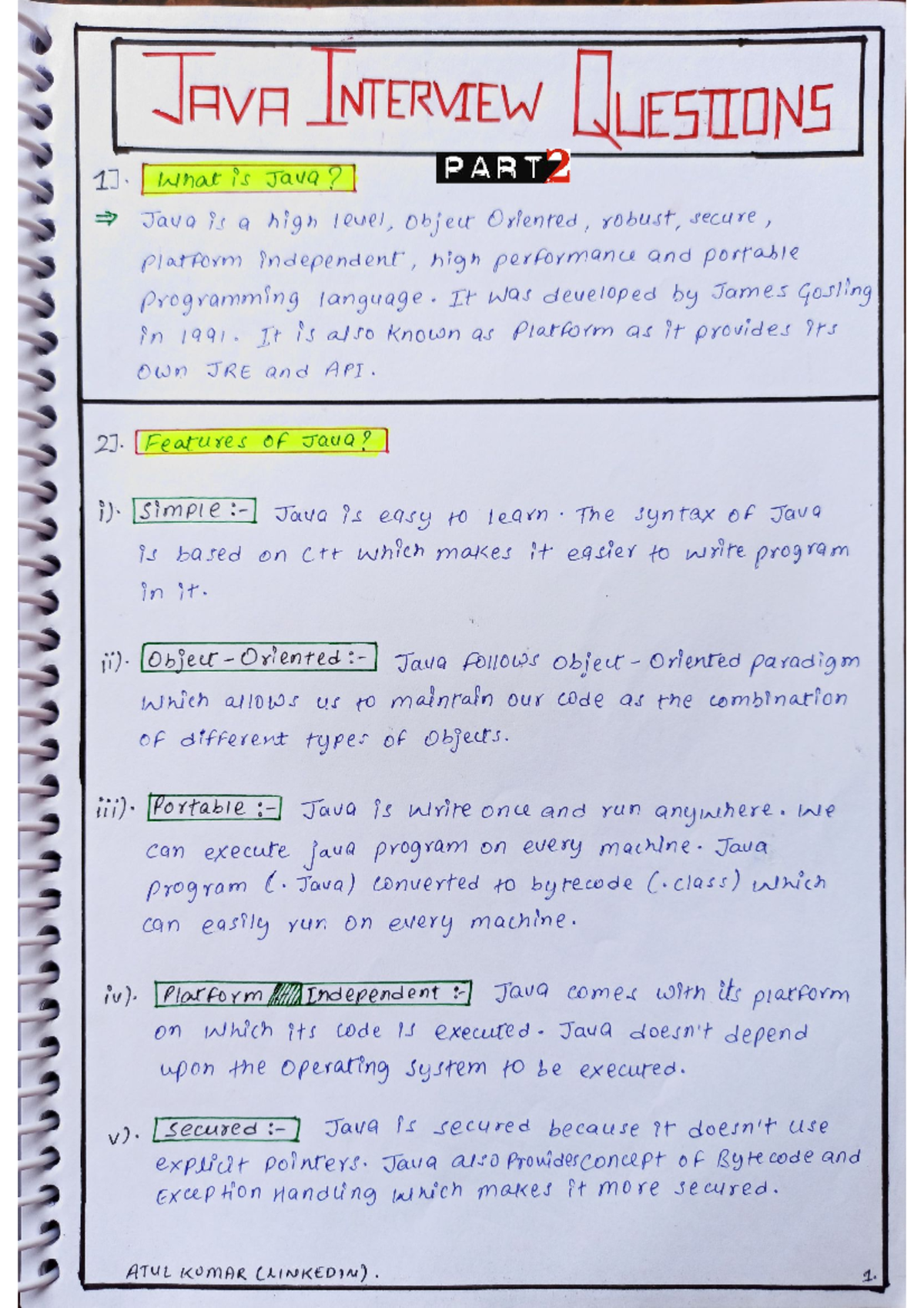 Java Interview Questions - Computer Science and Engineering - Studocu