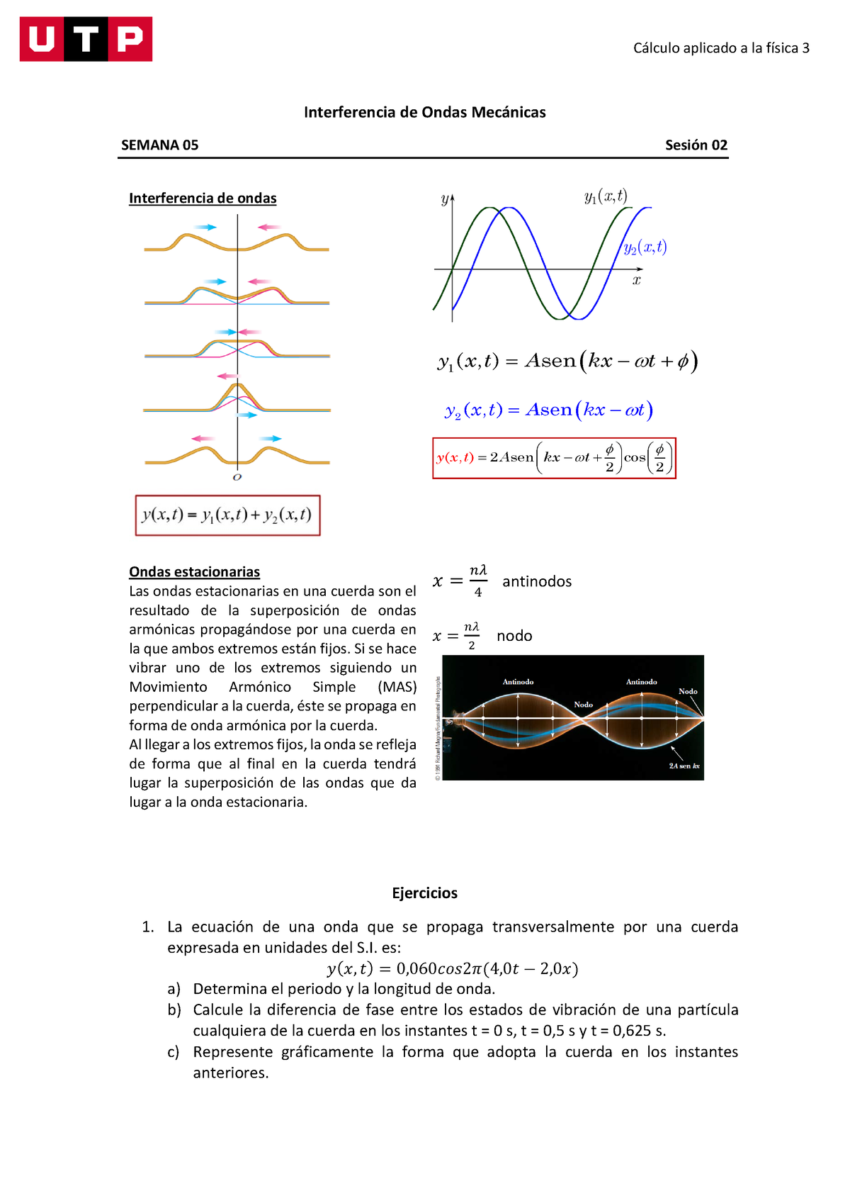 S05.s2 - Ejercicios - Las Ondas Estacionarias En Una Cuerda Son El ...