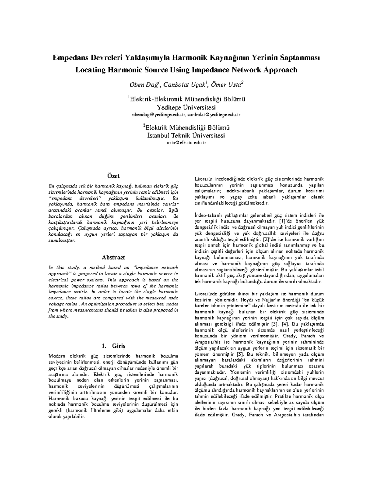 25de0ecd4ea71b3 ek - Lecture notes 3 - Empedans Devreleri Yakla ımıyla ...
