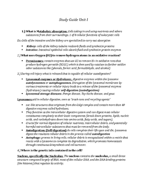 Unit 1 Pathophys Questions 1-33 - Study Guide Unit I 1.) What Is ...