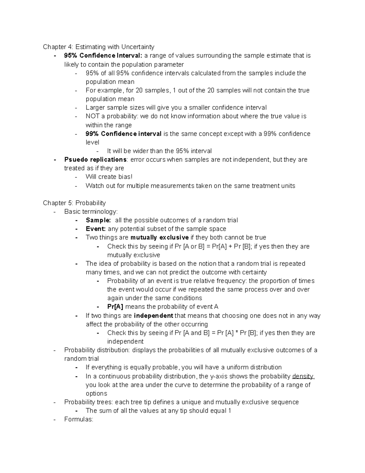 Week 4 Lecture Notes, Estimating with Uncertainty and Probability ...