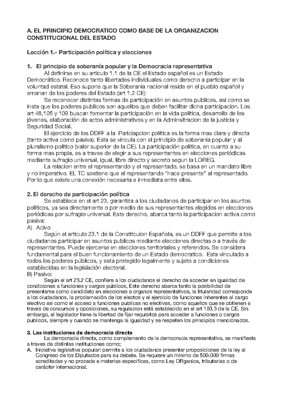PDF Temas 1-2 - A. EL PRINCIPIO DEMOCRATICO COMO BASE DE LA ...