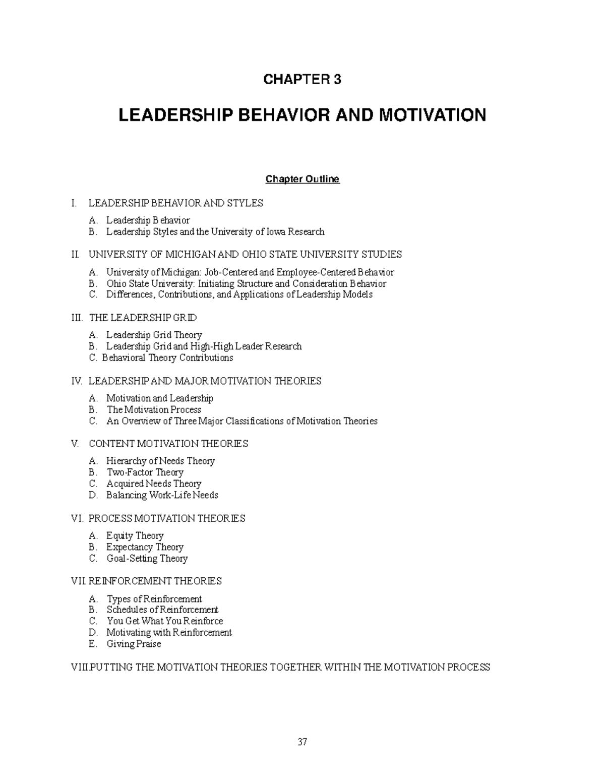 1111827079 316604 - CHAPTER 3 LEADERSHIP BEHAVIOR AND MOTIVATION ...