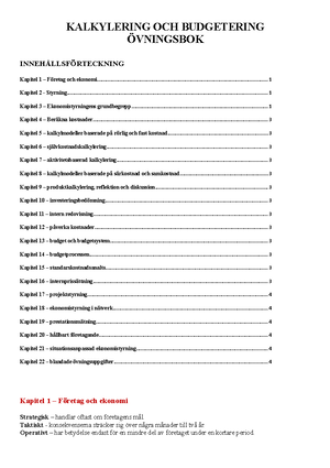 Formler & Uträkningar, Kalkylering & Budgetering - Formler ...