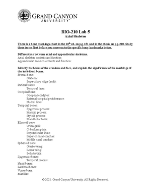 BIO-210L Lab 1 - Introduction to Anatomy Physiology and Terminology ...