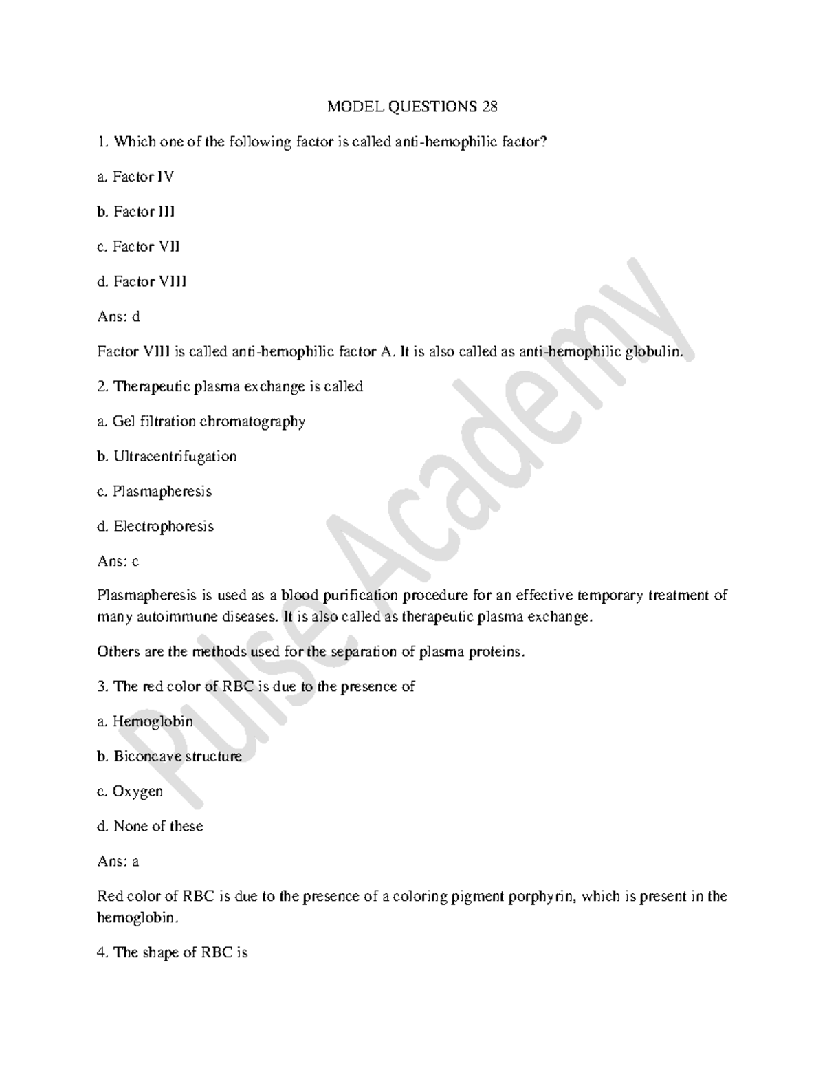 Model Question Paper -28 - MODEL QUESTIONS 28 Which one of the ...