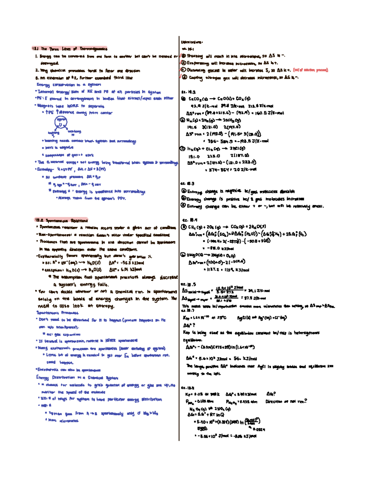 GC 2 Ch. 18 Thermodynamics - calculations ####### i ...