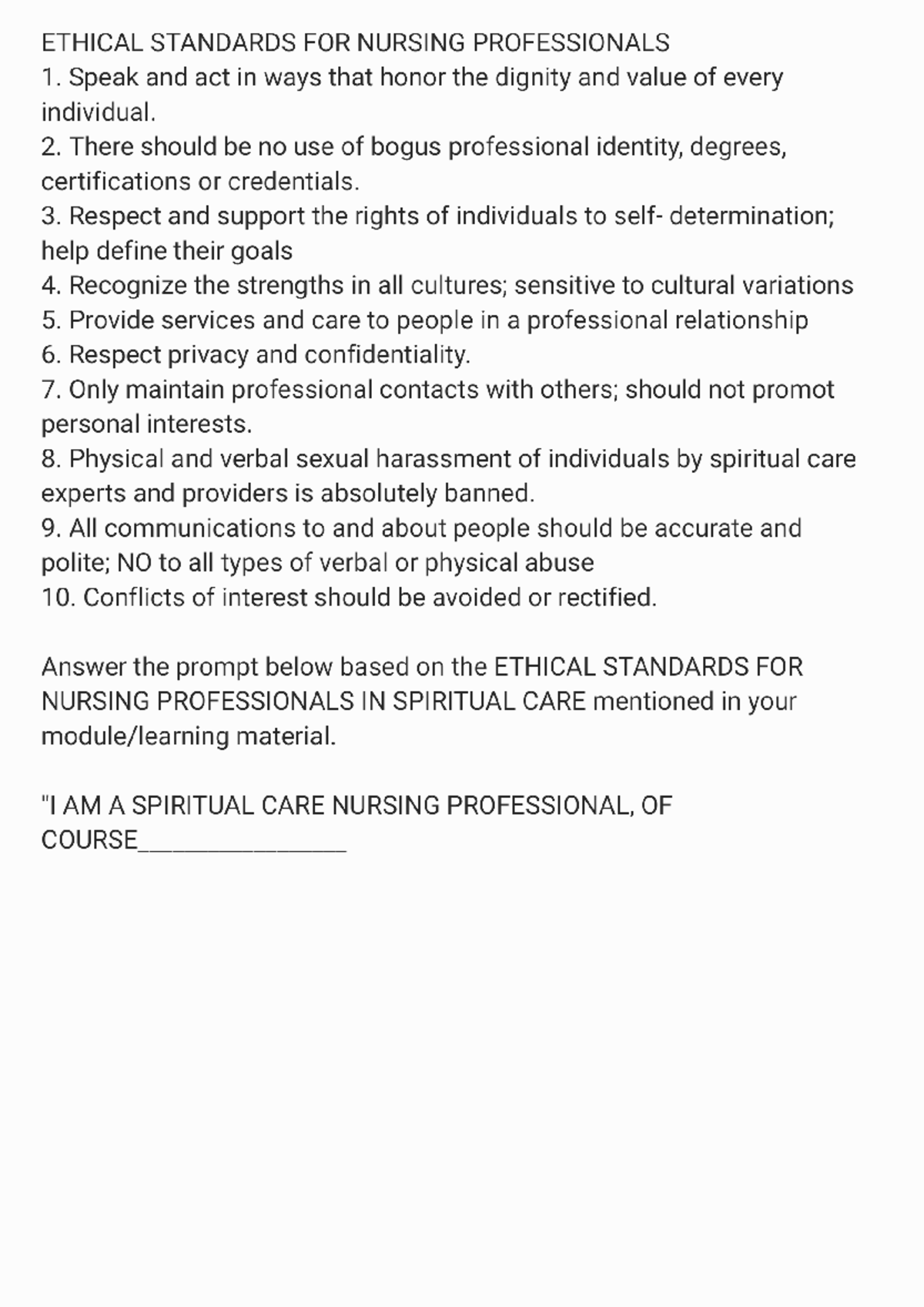 Ethical Standards - Education Secondary - Studocu