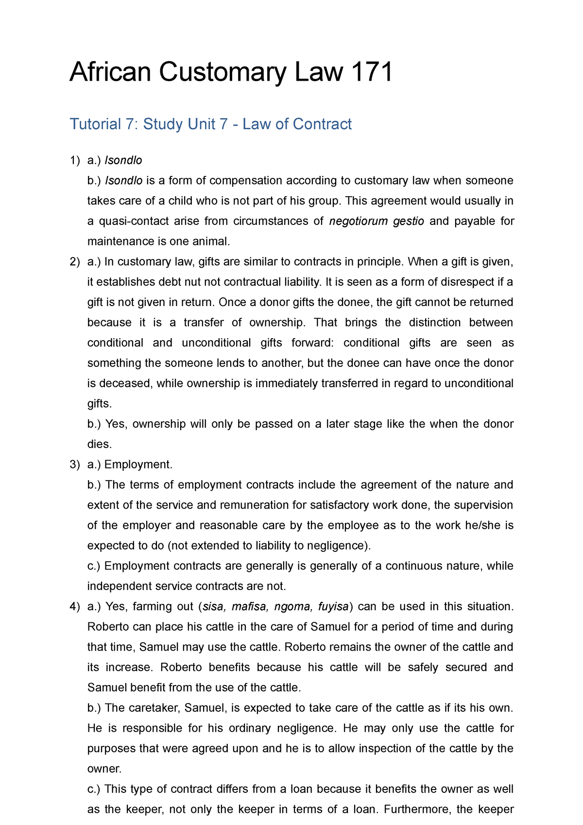 tutorial-7-african-customary-law-171-african-customary-law-171