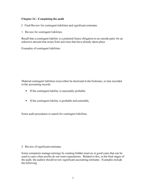 Chapter 9 Assessing The Risk Of Material Misstatement - Chapter 9 ...