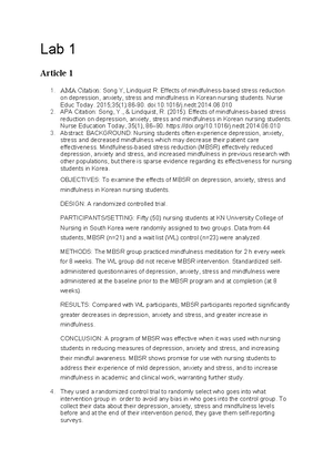 Kin 2032 Lab #1 - lab 1 answers - Study 1: Factors That May Influence ...