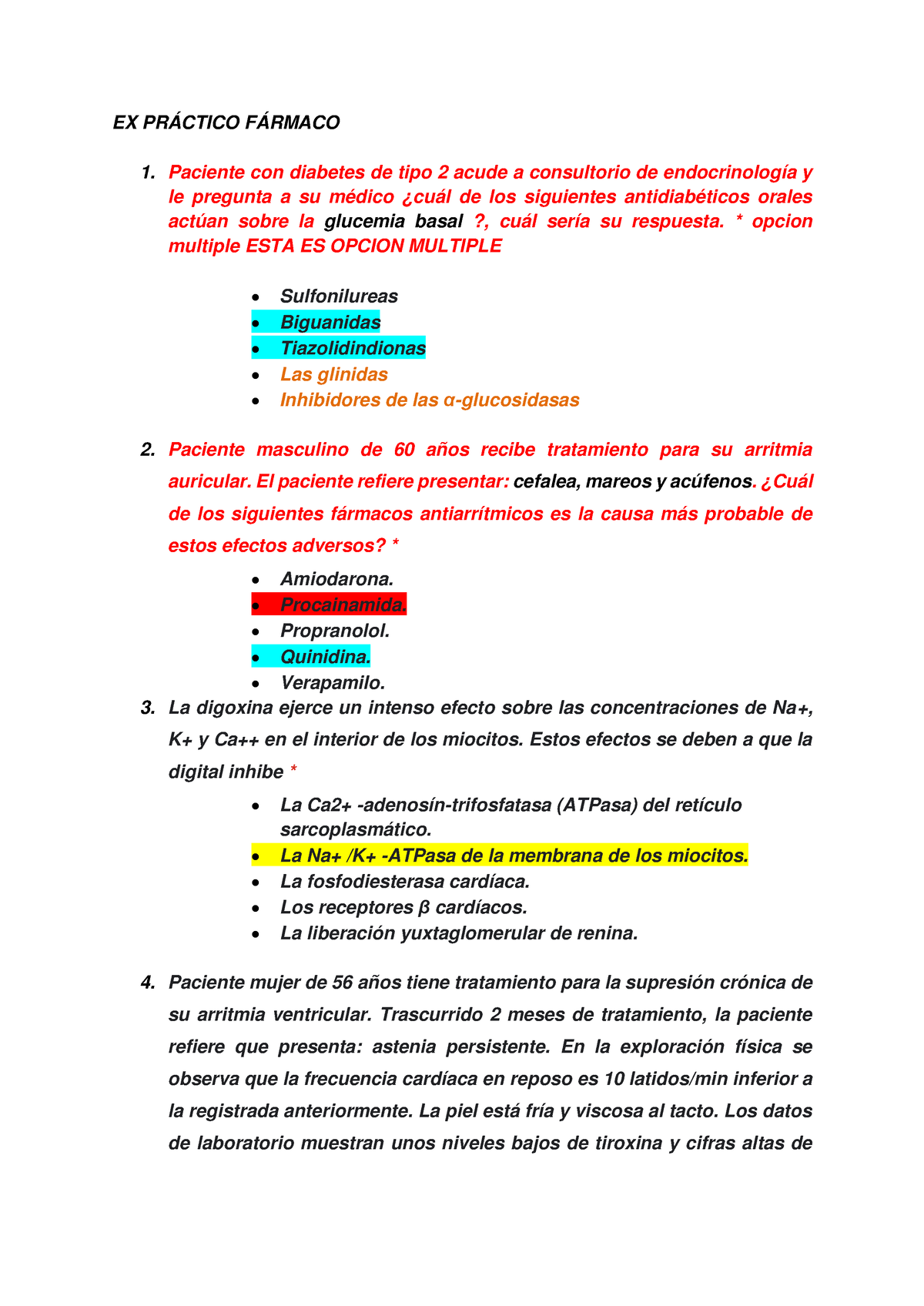 2DO PRÁ Ctico- FÁ Rmaco - EX PRÁCTICO FÁRMACO Paciente Con Diabetes De ...