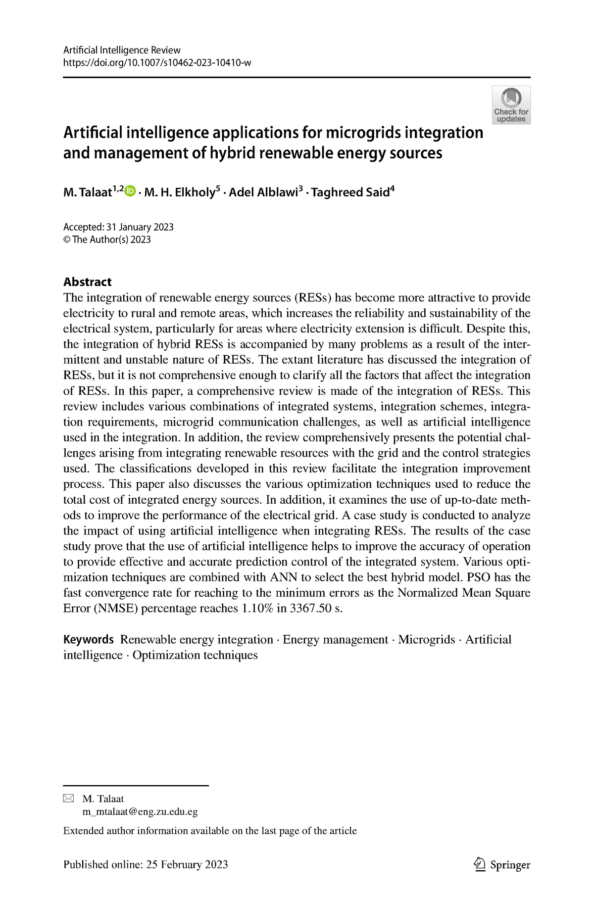 abstract for artificial intelligence paper presentation