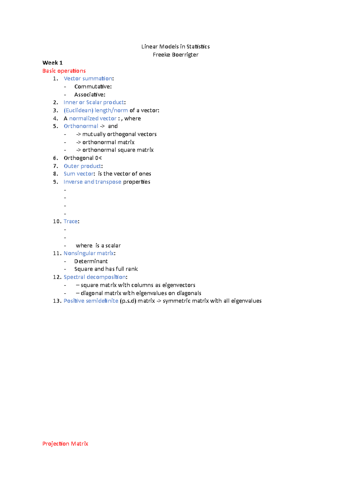 New linear models in statistics linear models in statistics freeke