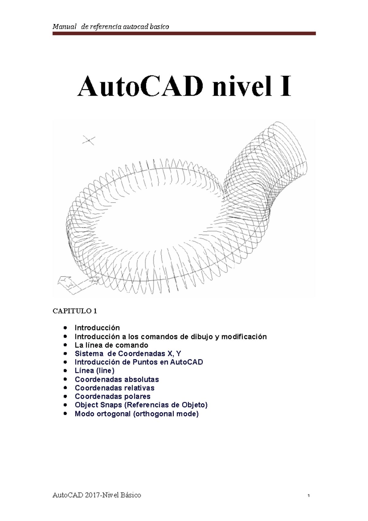 Manual Auto Cad Nivel I 2017 Referenci A Autocad Nivel I Capitulo 1