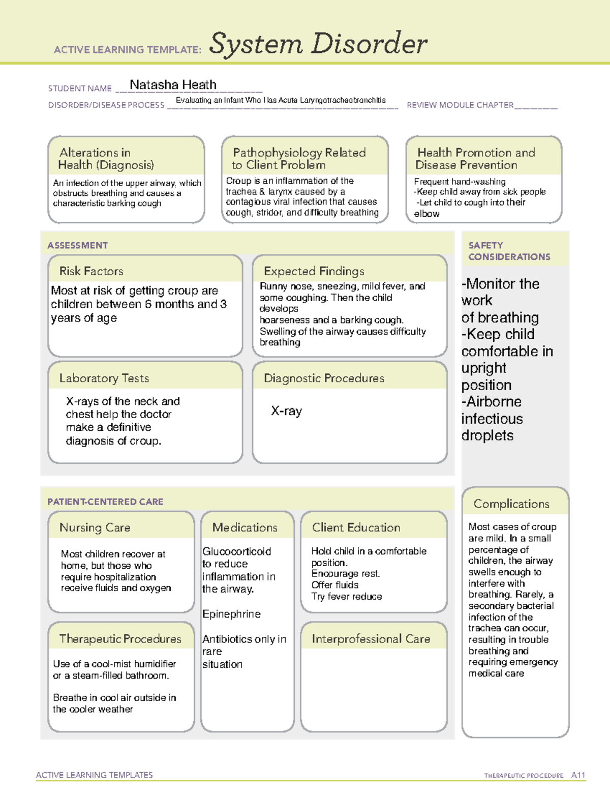 Active Learning Template sys Dis children - ACTIVE LEARNING TEMPLATES ...