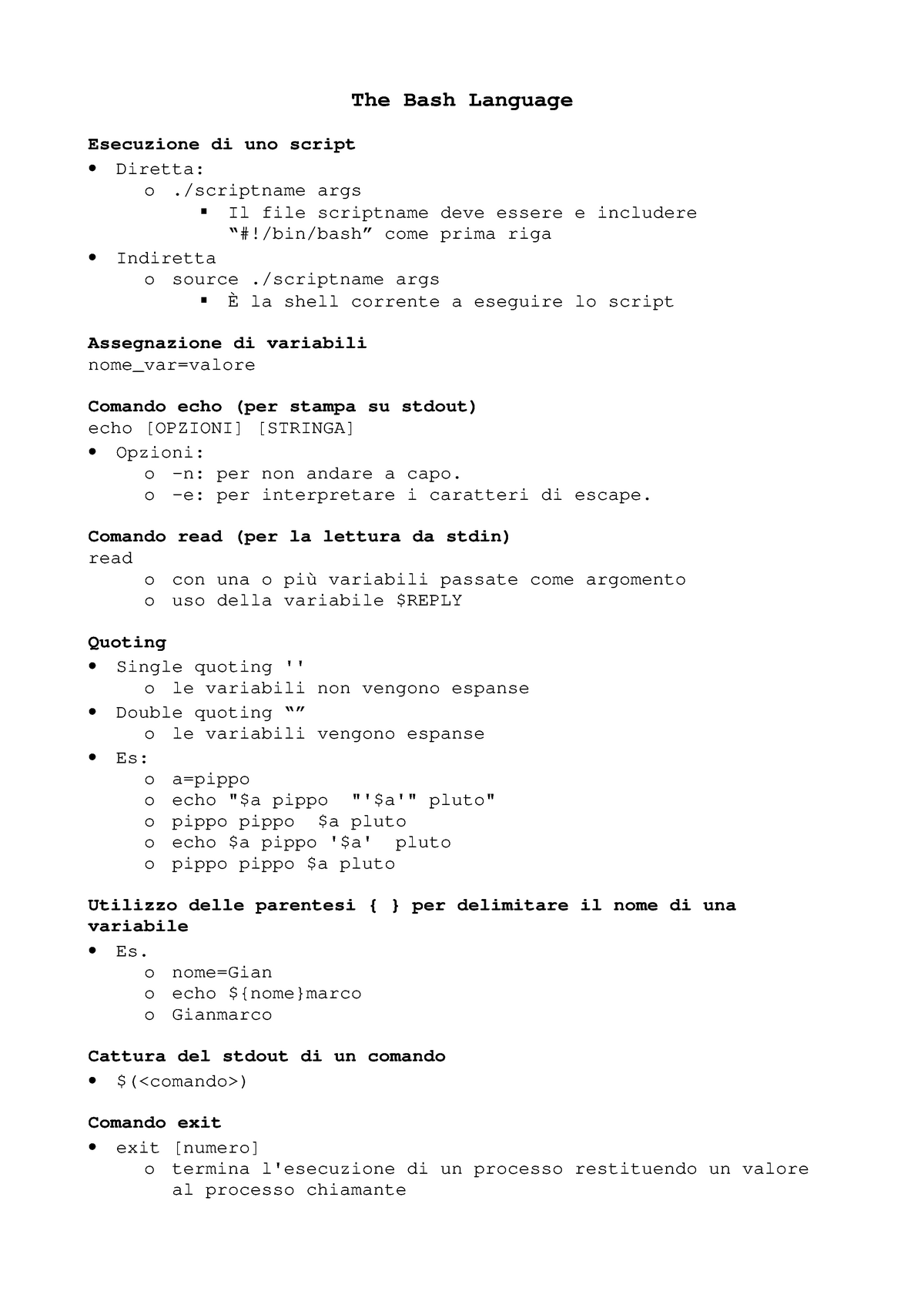 u06s04-cheat-sheet-bash-the-bash-language-esecuzione-di-uno-script-diretta-o-scriptname