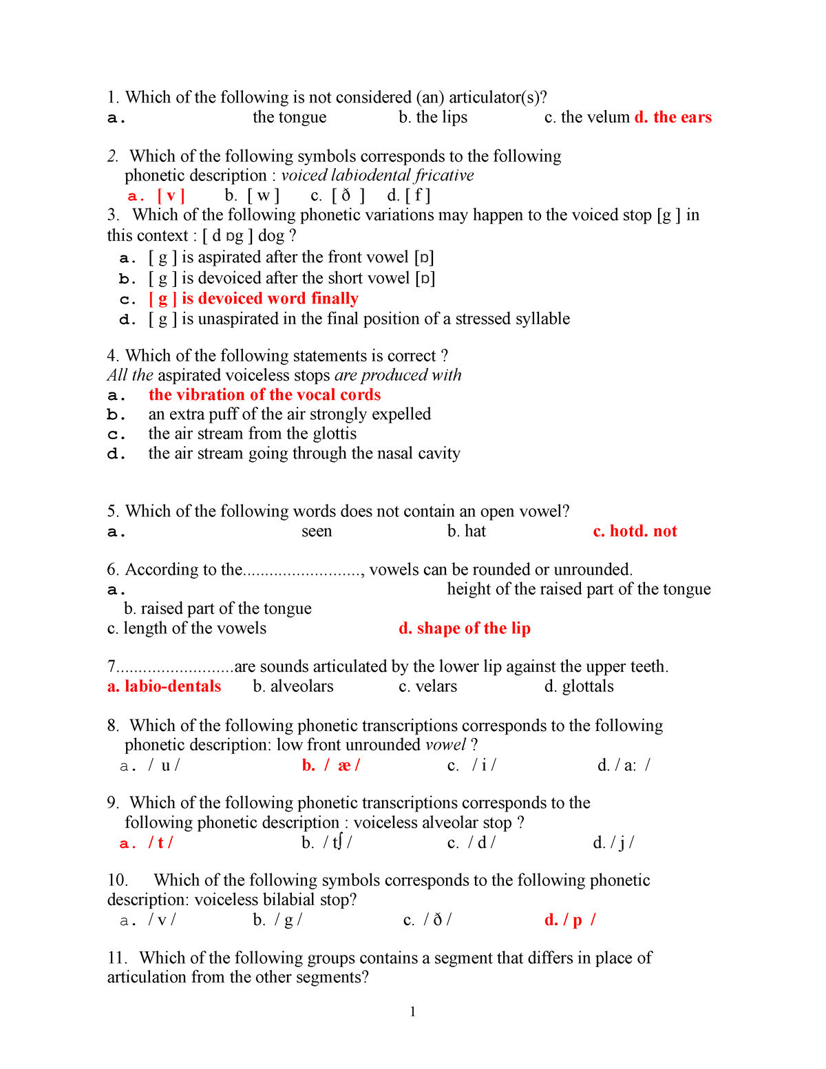 Phonetics AND Phonology Assignment 3 - Which Of The Following Is Not ...