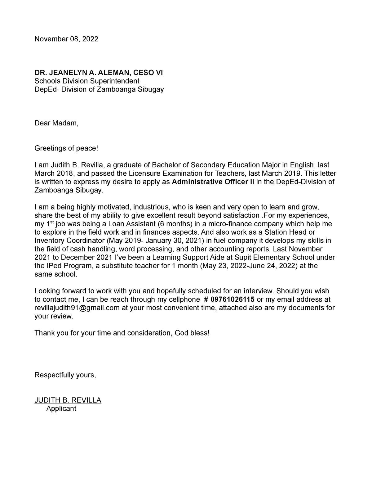 Application Letter AO ASDASD November 08 2022 DR JEANELYN A 