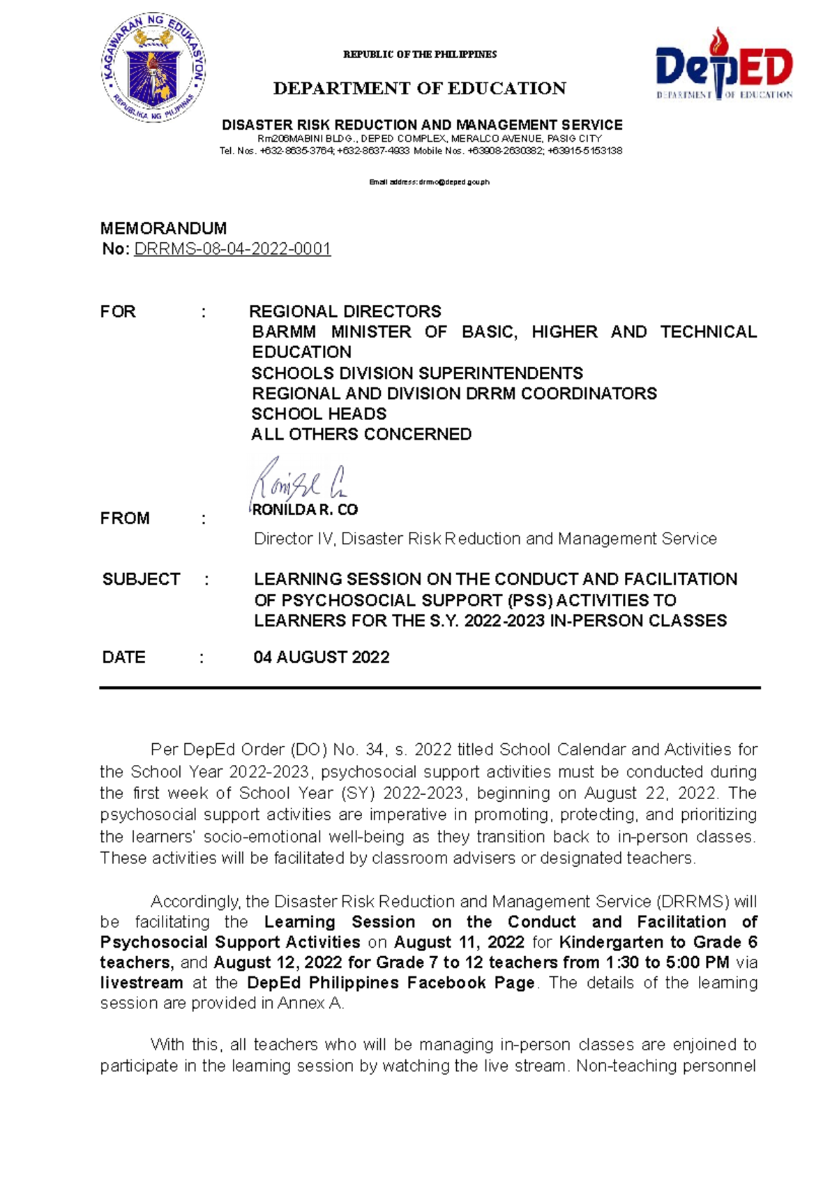 04 AAB OUA-Memo PS-Learning-Session-for-Opening-of-Classes-SY-22-23 ...